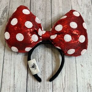 Disney Minnie Mouse Red & White Oversized Bow Ears
